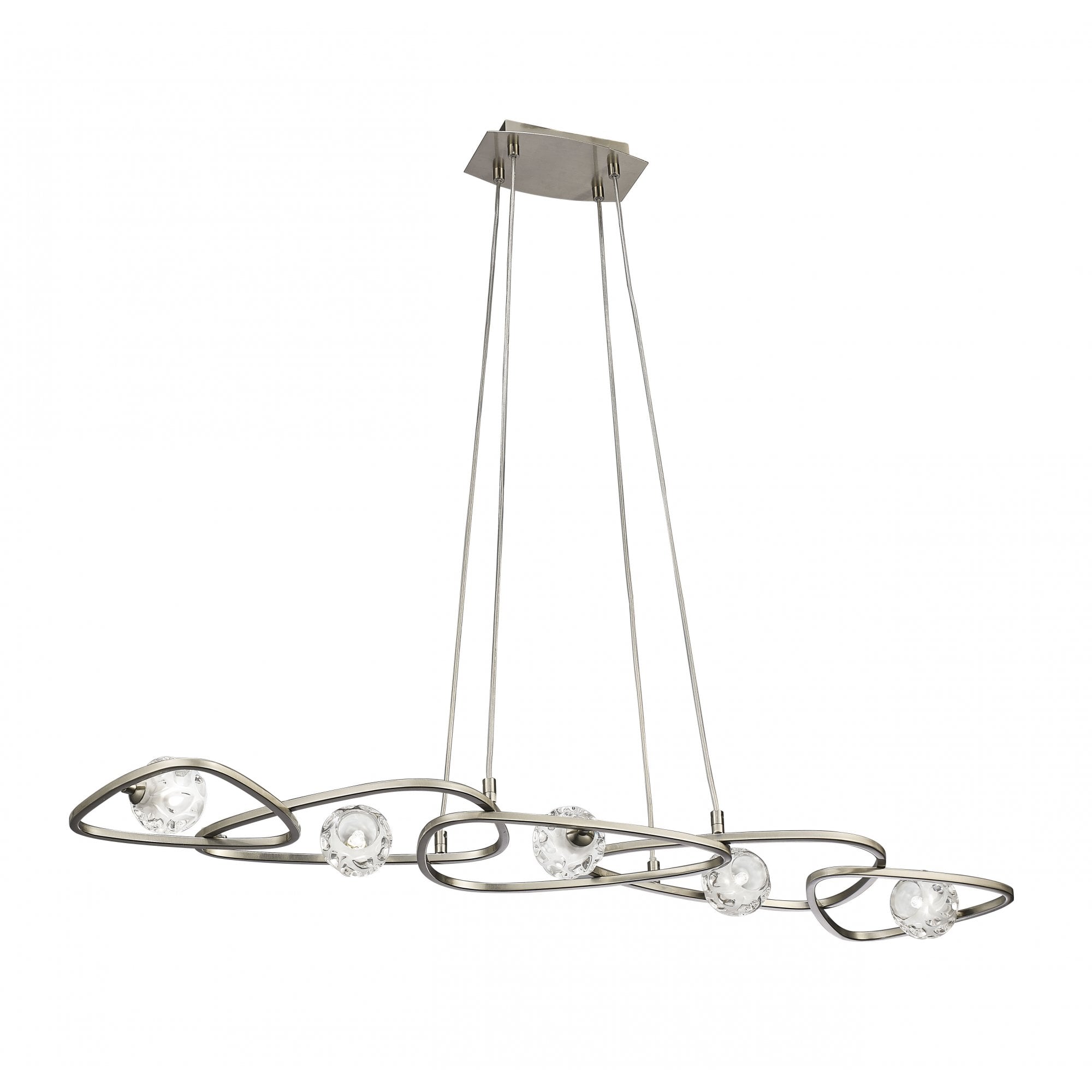 Lux Pendant 5 Light G9 Line, Polished Chrome