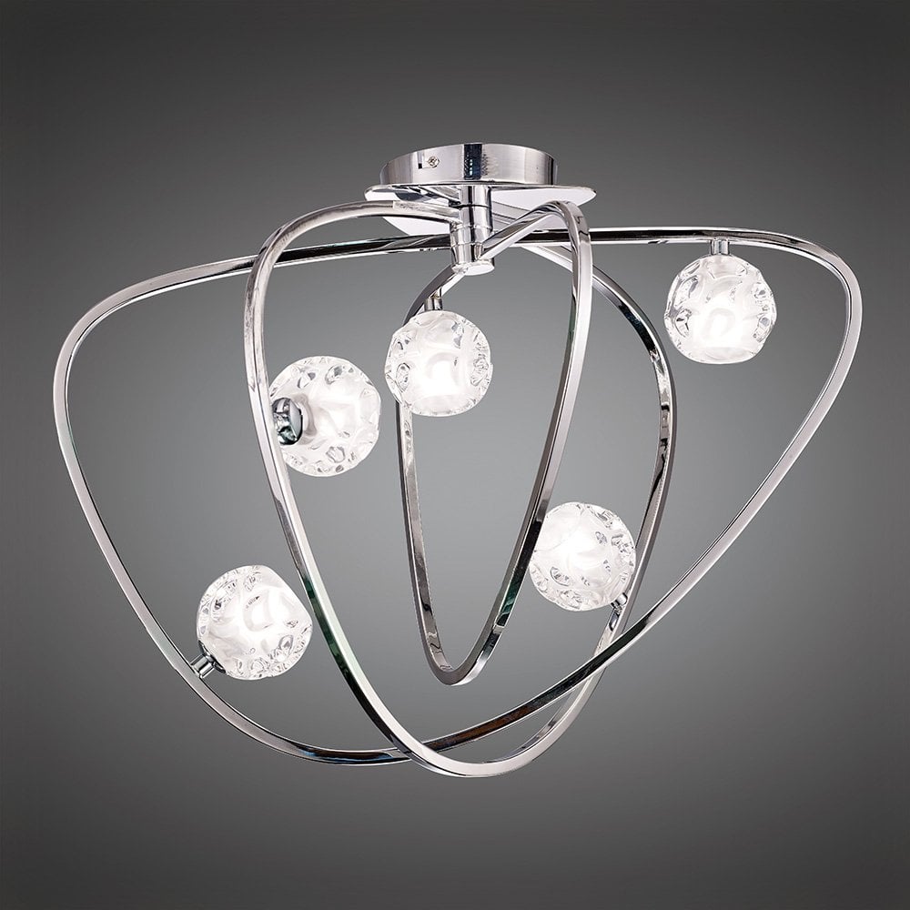 Lux Ceiling 5 Light G9, Polished Chrome