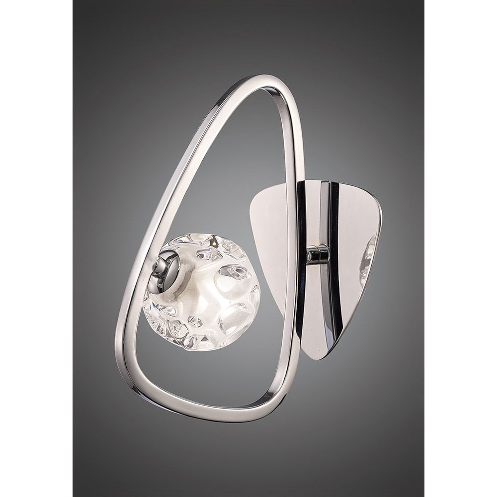 Lux Switched Wall Lamp 1 Light G9, Polished Chrome