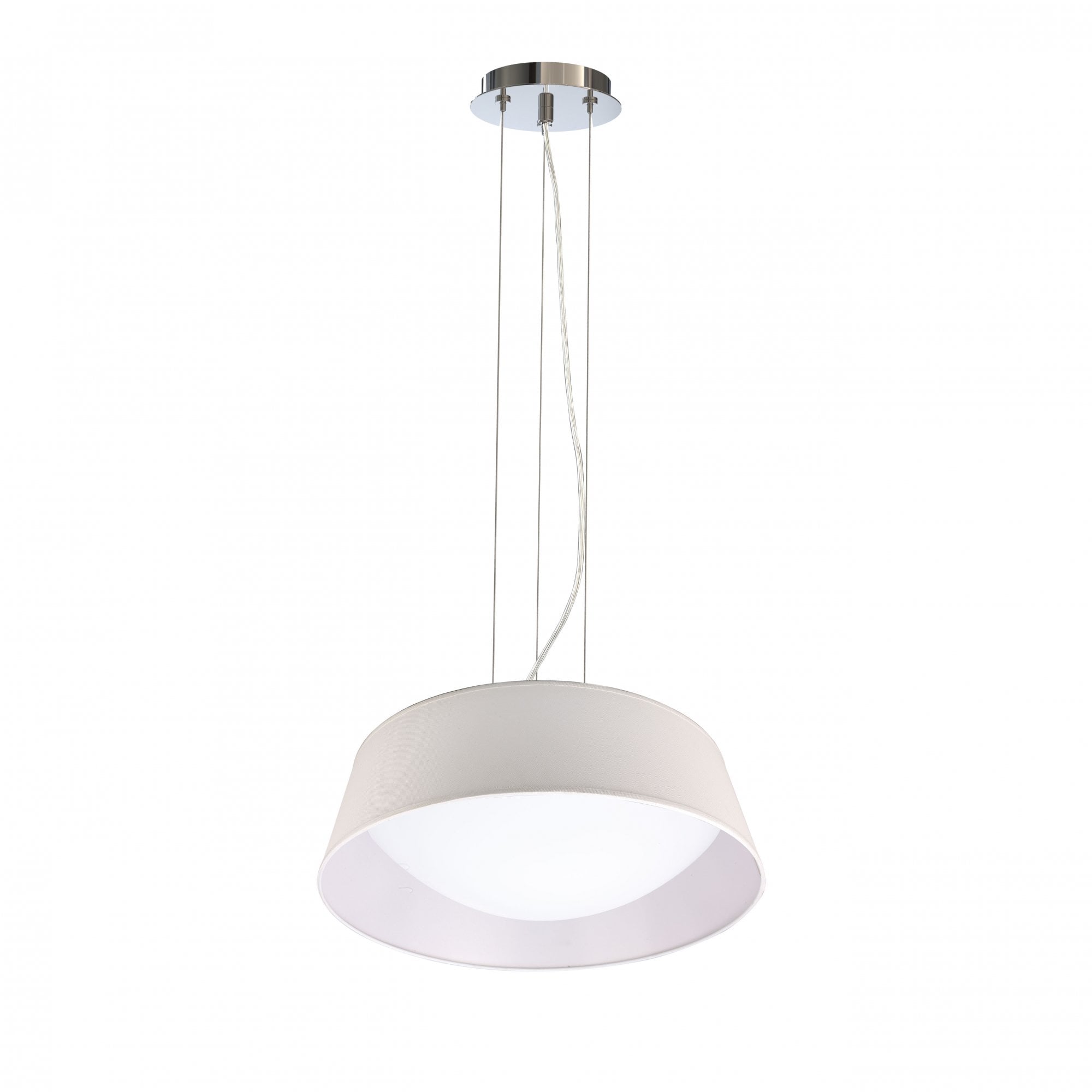 Nordica Pendant Kit 43CM, Polished Chrome/White Acrylic