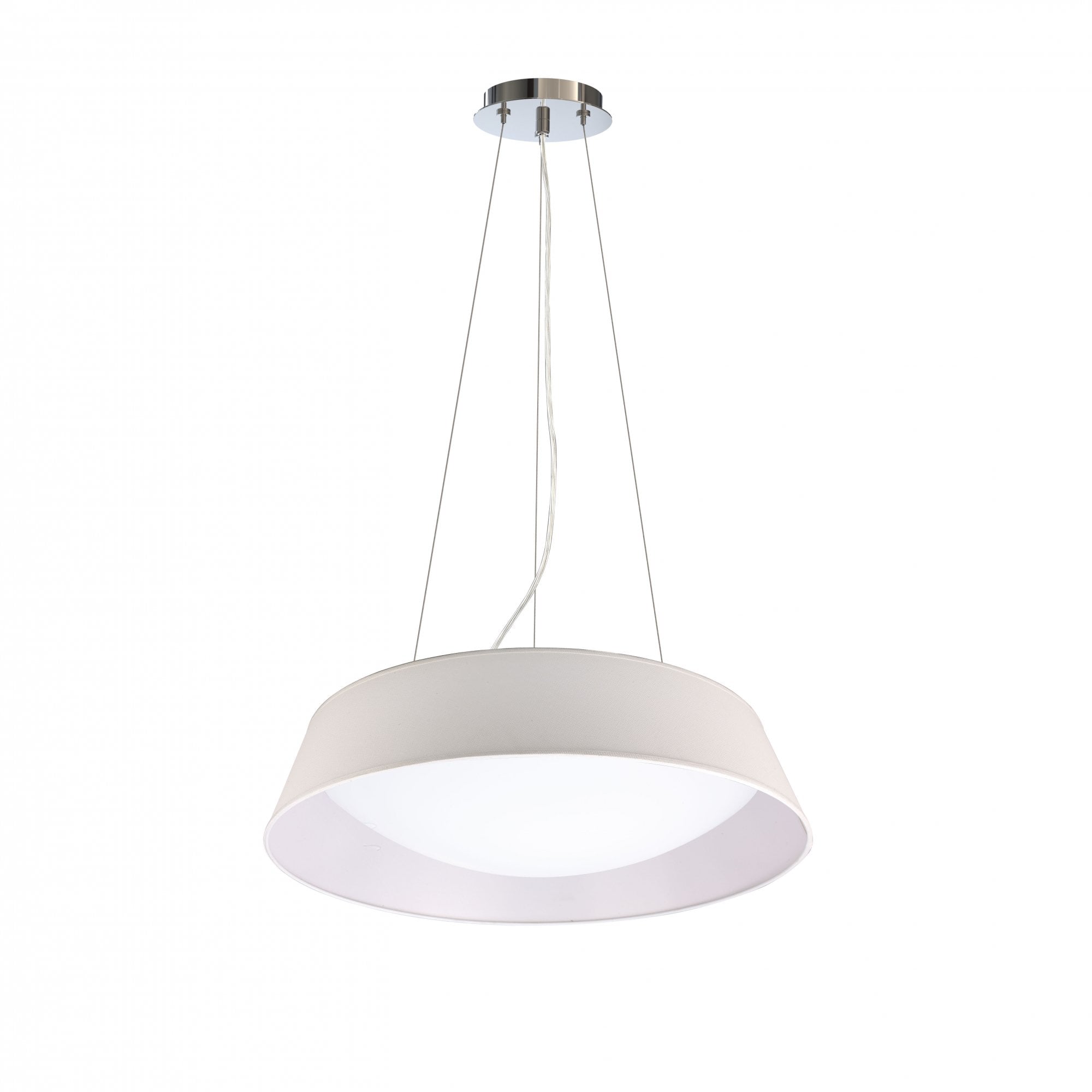 Nordica Pendant Kit 59CM, Polished Chrome/White Acrylic