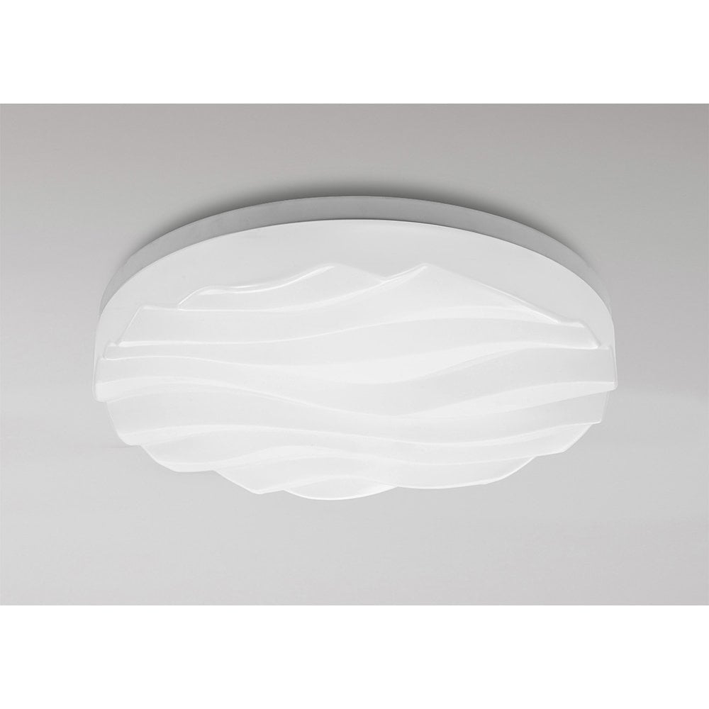 Arena Ceiling/Wall Light Medium Round 36W LED IP44 3000K, 3240lm, Matt White/White Acrylic, 3yrs Warranty