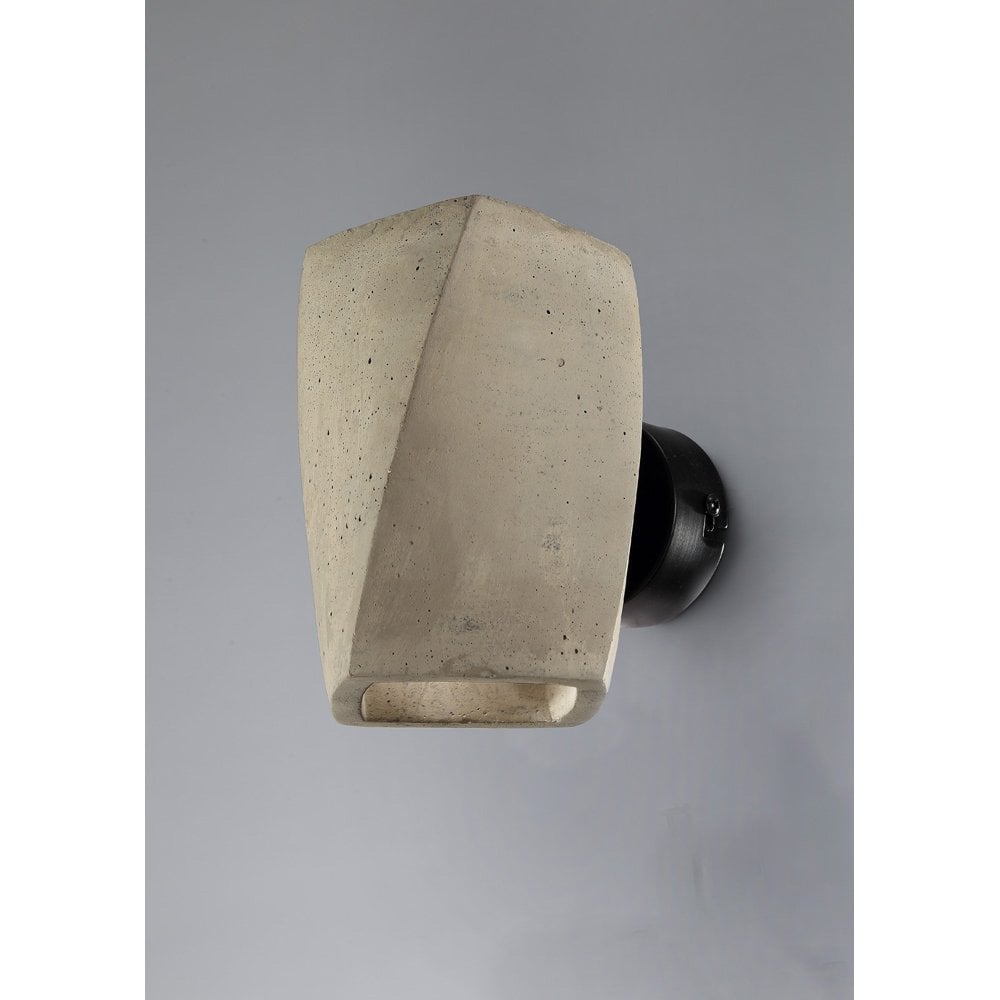 Ghery Wall Lamp 2 Light G9, Cement/Matt Black