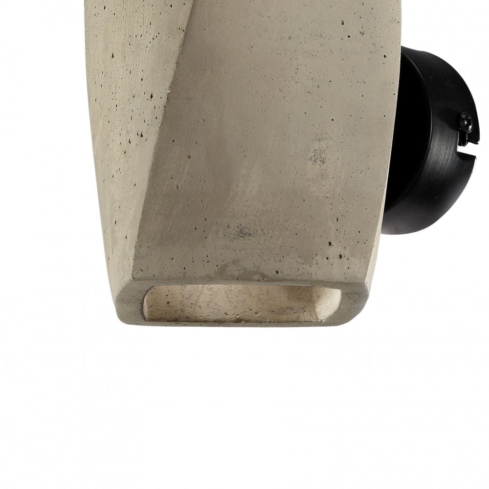 Ghery Wall Lamp 2 Light G9, Cement/Matt Black