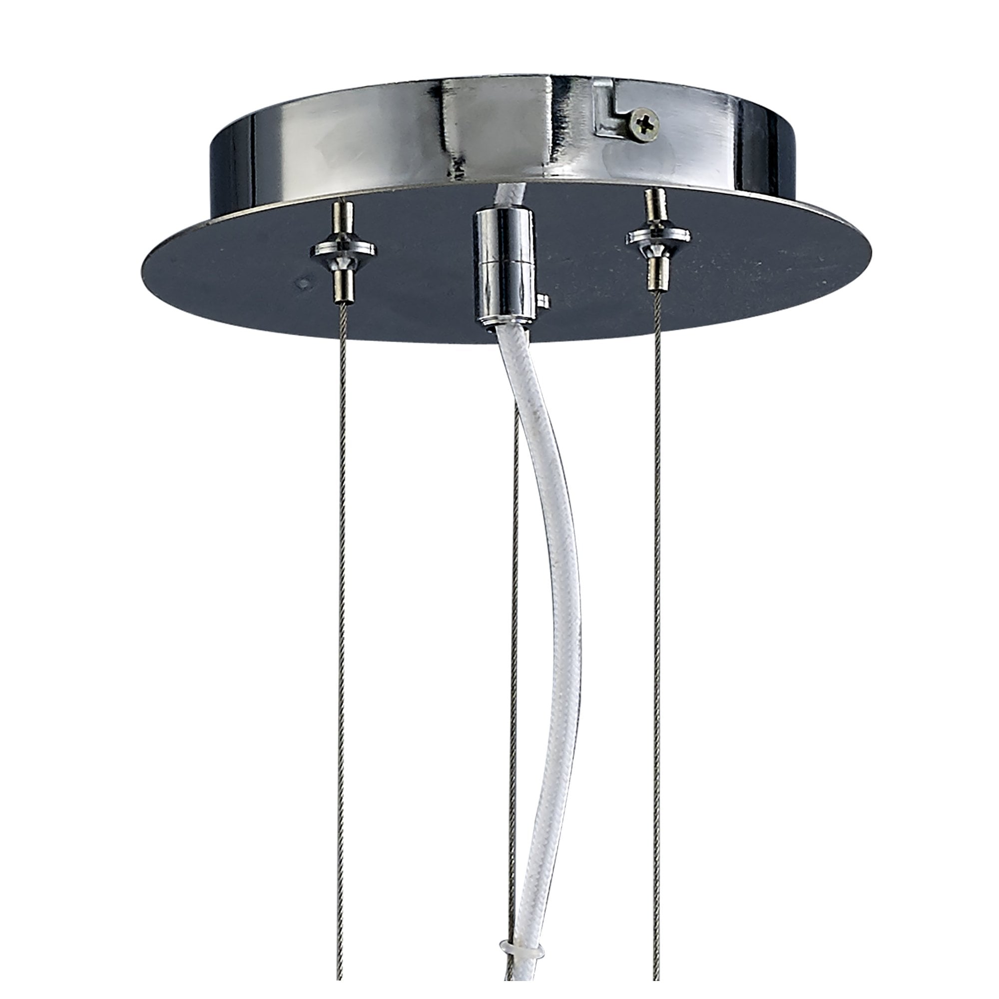 Twist Pendant 1 Light E27, Gloss White/Polished Chrome