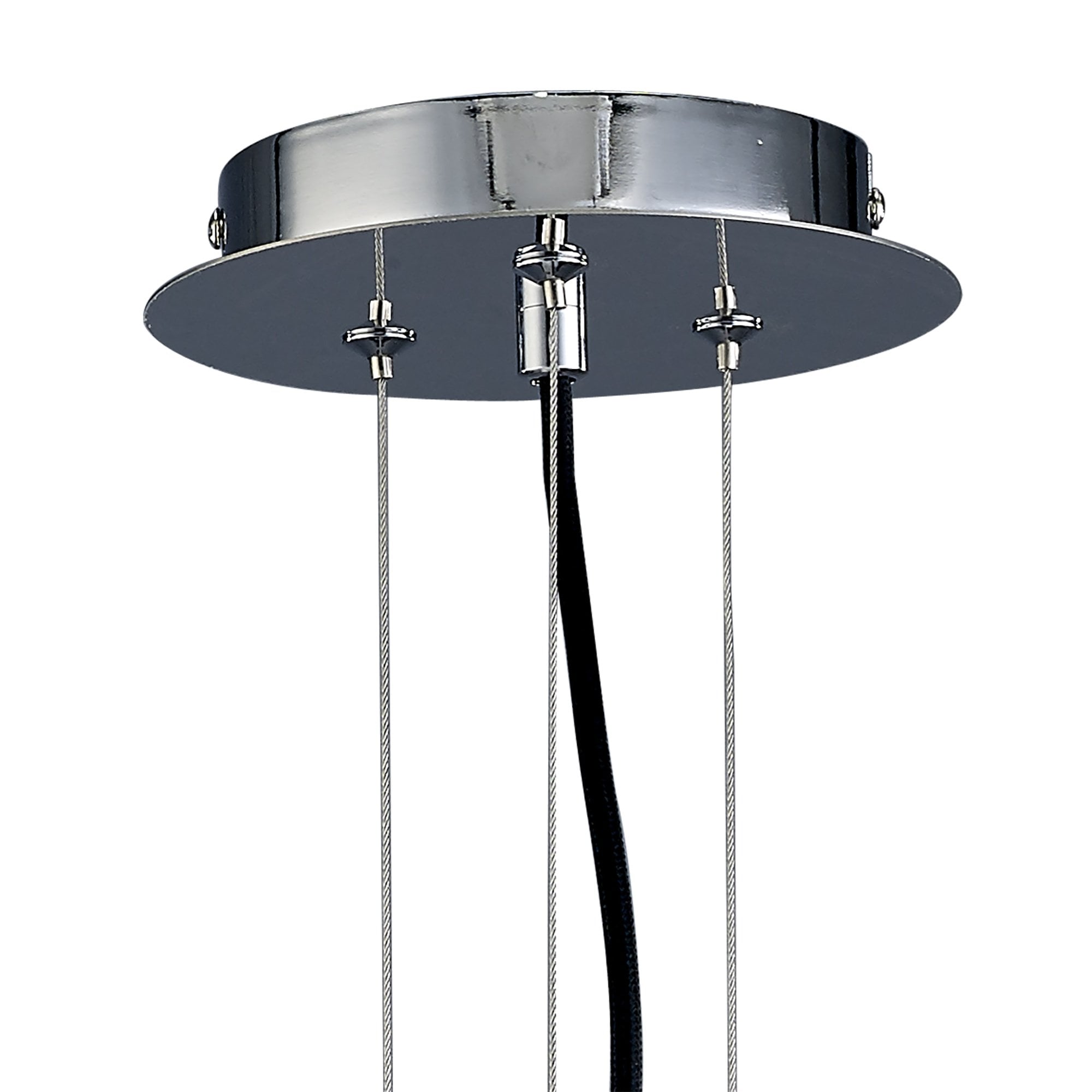 Twist Pendant 1 Light E27, Cement Effect/Polished Chrome