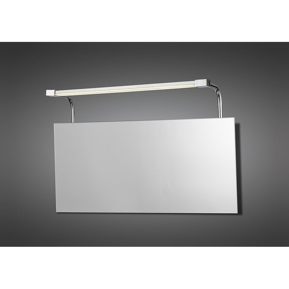 Sisley Wall Lamp 6W LED Chrome IP44 4000K, 420lm, Silver/Frosted Acrylic/Polished Chrome, 3yrs Warranty