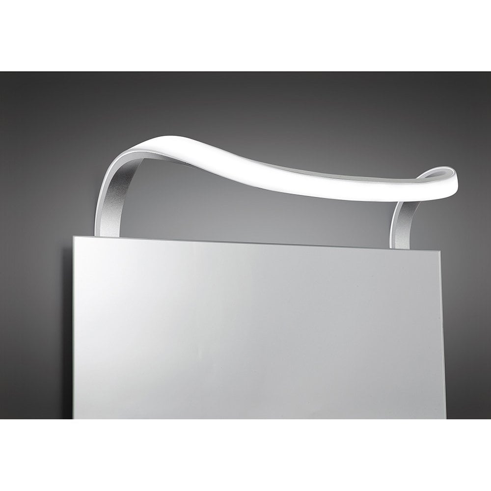 Sisley Wall Lamp 12W LED Chrome IP44 3000K, 840lm, Silver/Frosted Acrylic/Polished Chrome, 3yrs Warranty