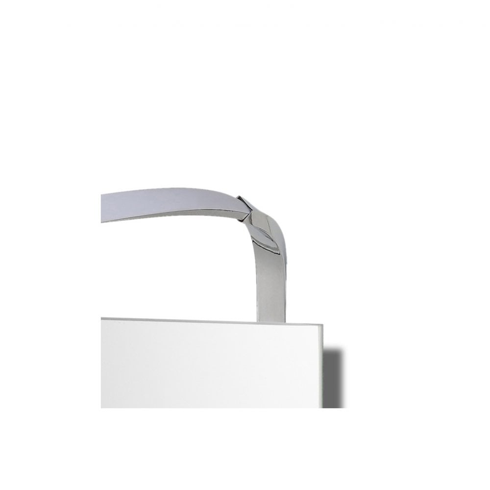 Sisley Wall Lamp 12W LED Big Wave IP44 4000K, 950lm, Silver/Frosted Acrylic/Polished Chrome, 3yrs Warranty