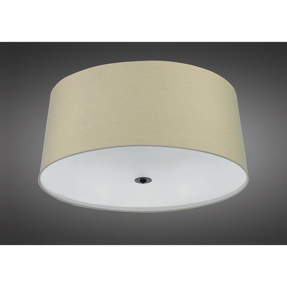 Argi Flush 3 Light E27 Round With Taupe Shade Brown Oxide