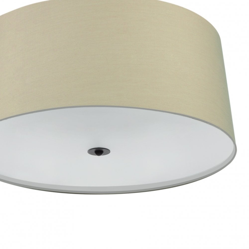 Argi Flush 3 Light E27 Round With Taupe Shade Brown Oxide