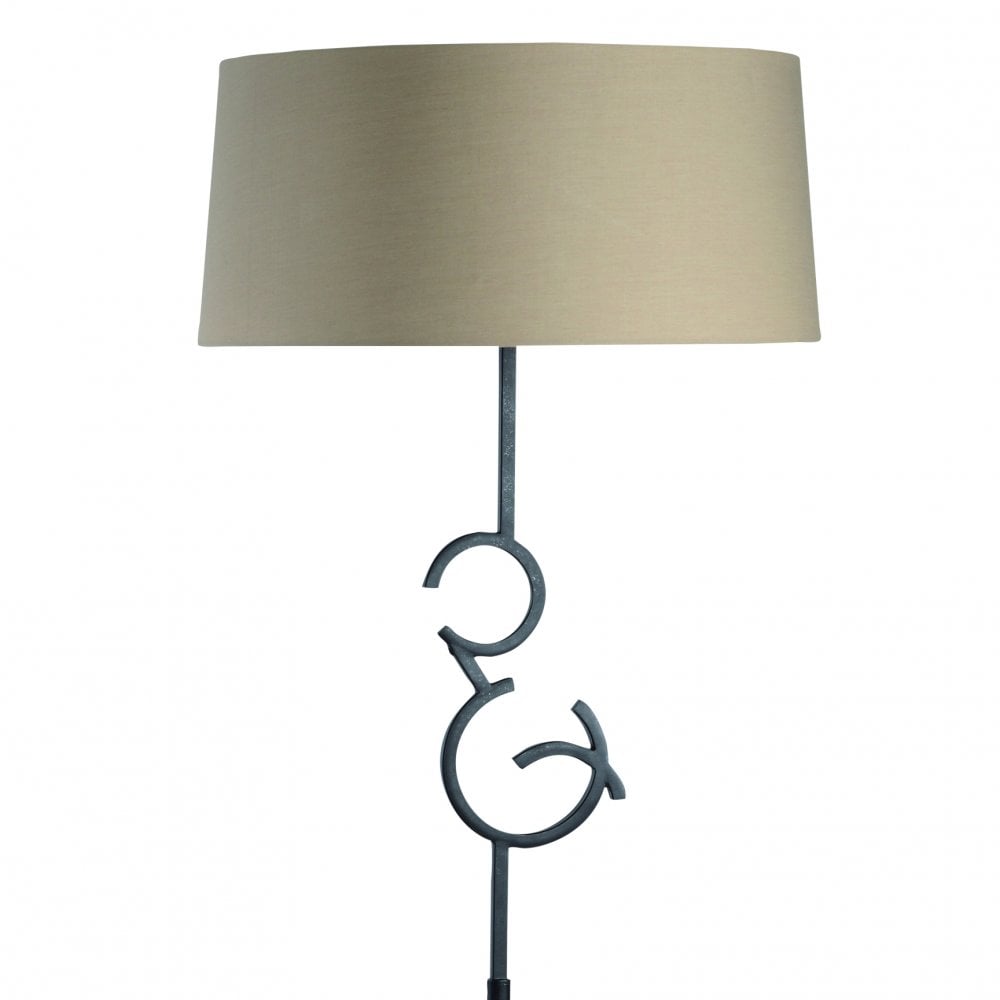 Argi Floor Lamp 4 Light E27 With Taupe Shade Brown Oxide