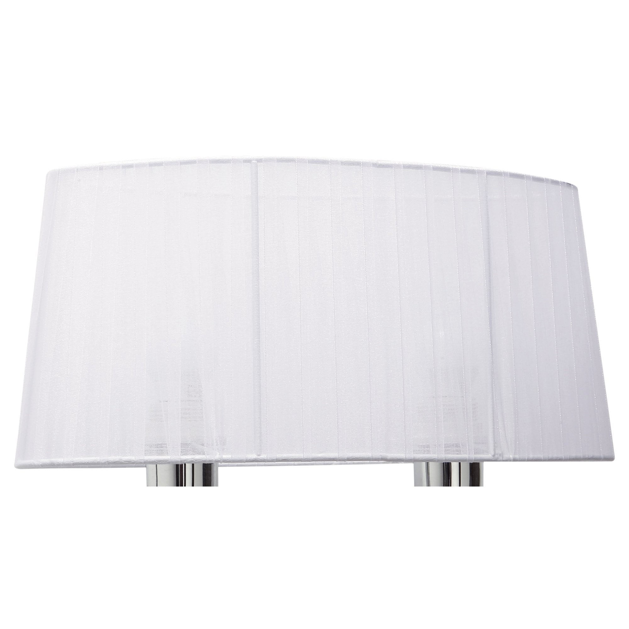 Louise Wall Lamp Right 2 Light E27 With White Shade Polished Chrome/Clear Crystal