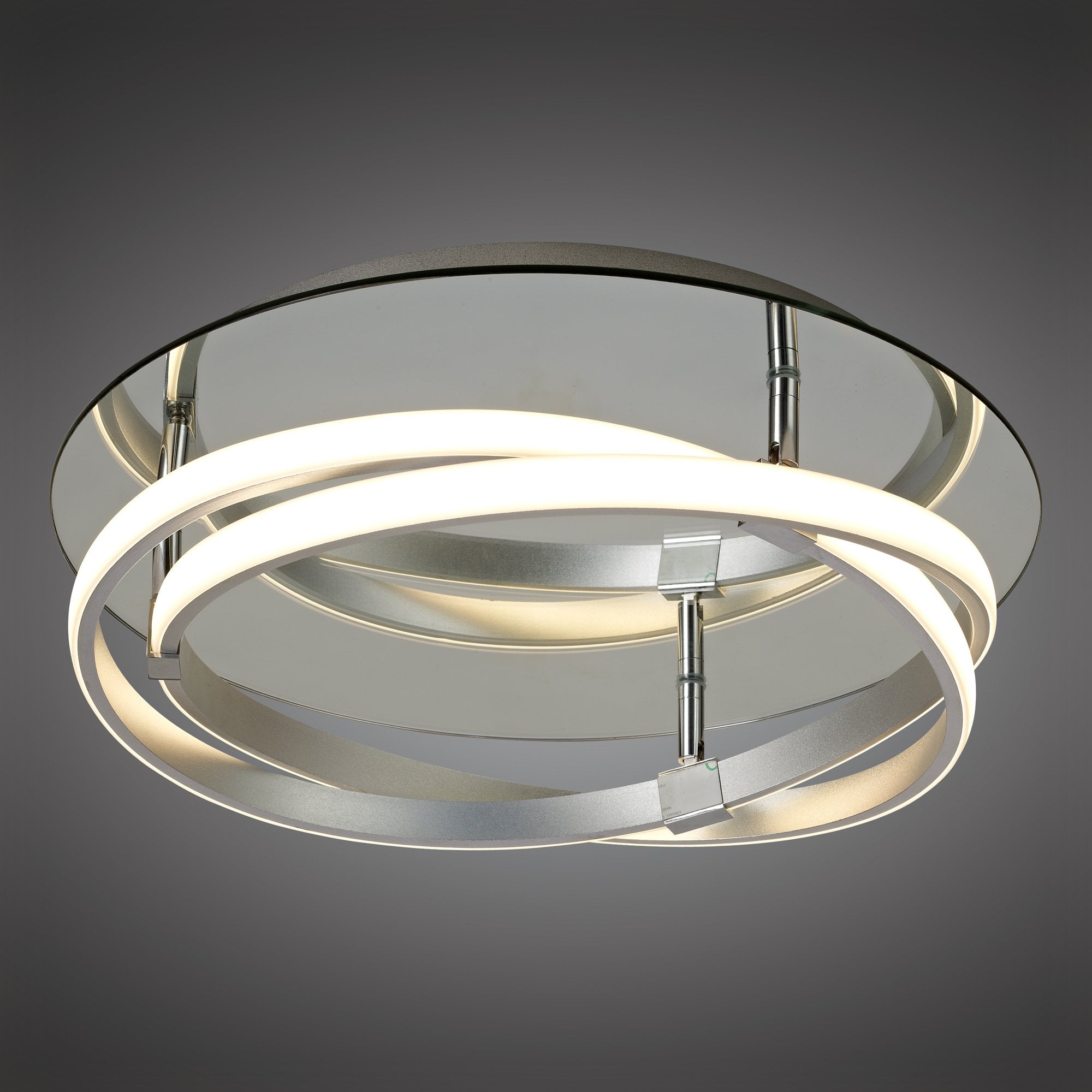 Infinity Flush 30W LED 3000K, 2500lm, Silver/Polished Chrome/White Acrylic, 3yrs Warranty