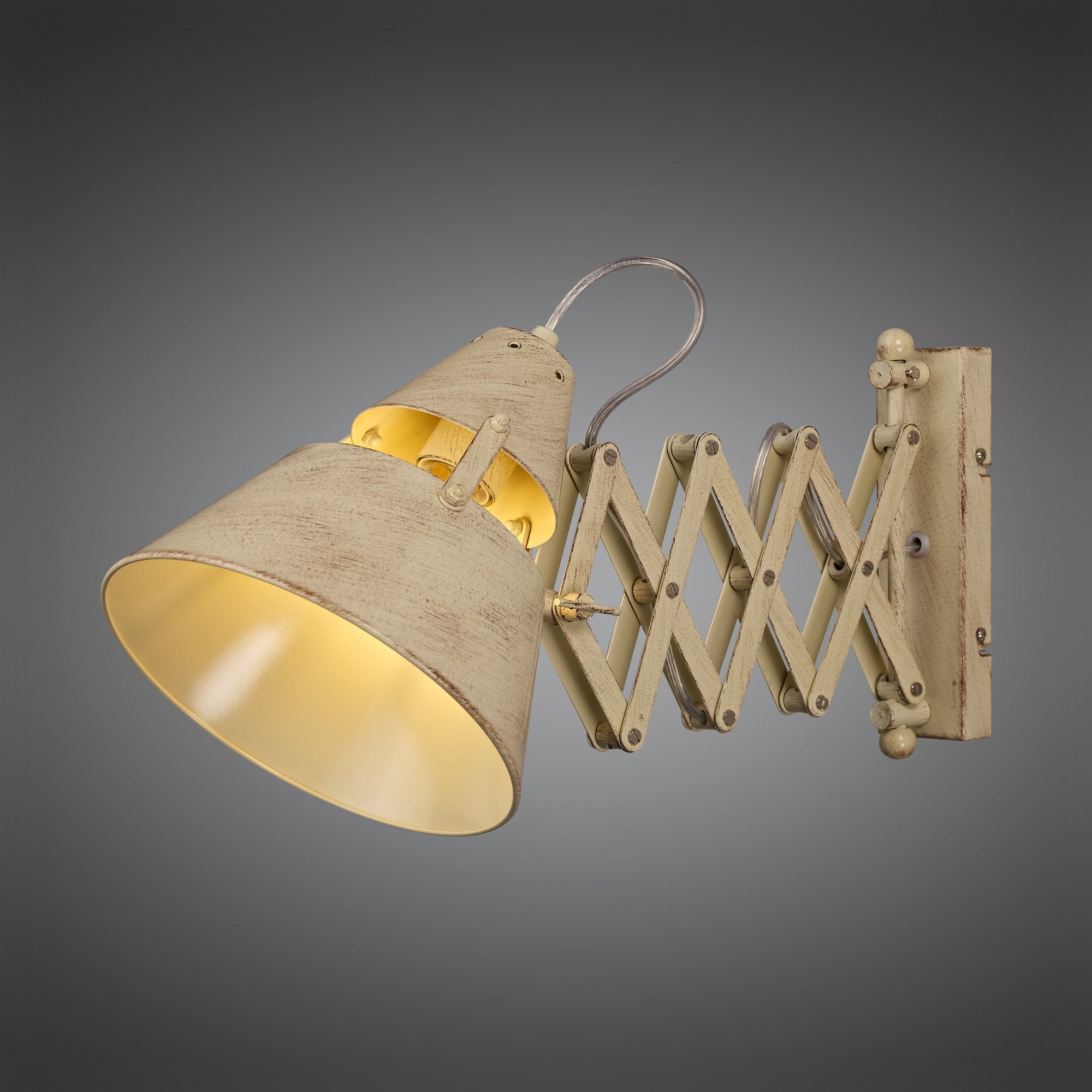 Industrial Wall Light 1 Light 40W E27, Sand Metal