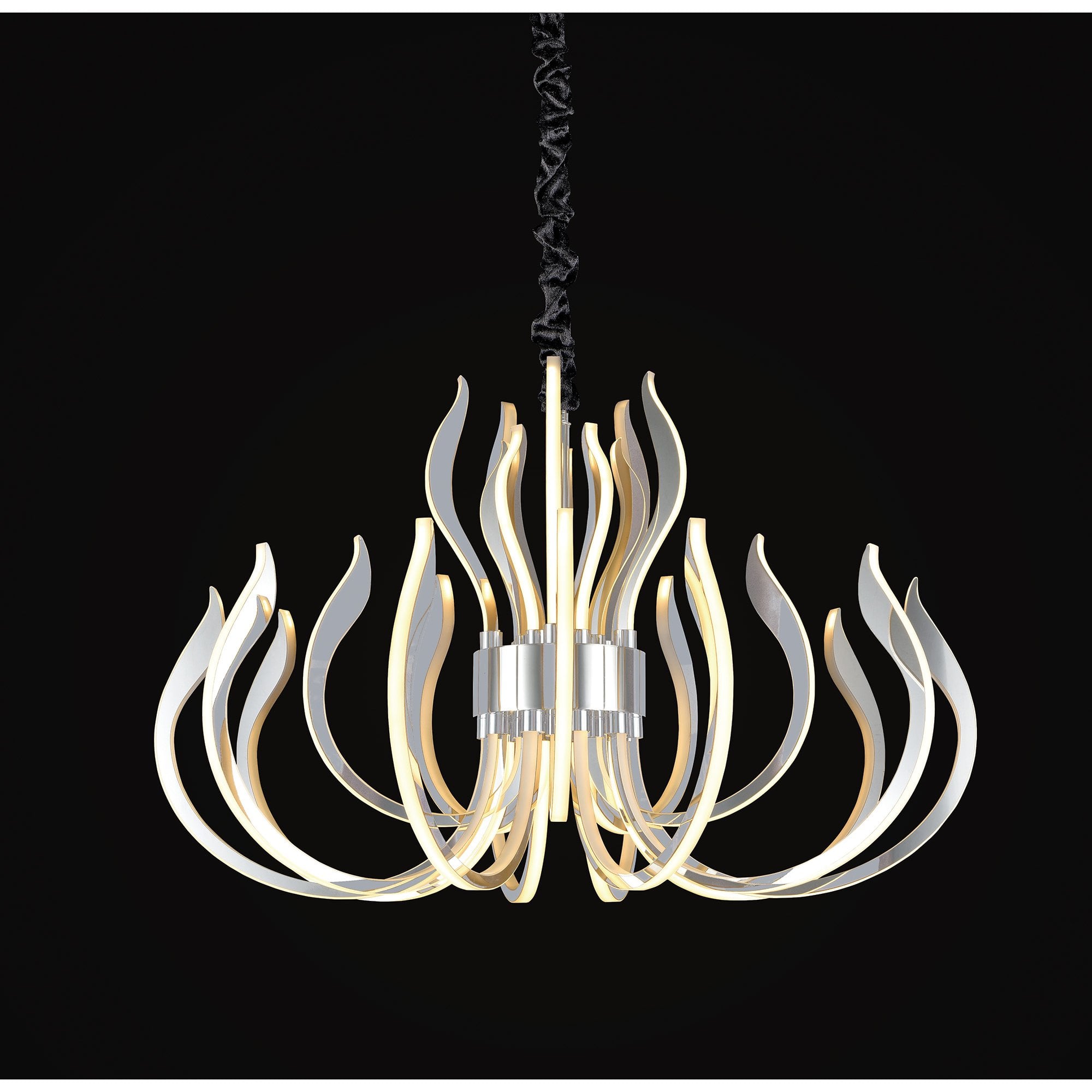 Versailles Ceiling LED Light 256W, 12339lm, 3000K Polished Chrome/White Acrylic, 3yrs Warranty