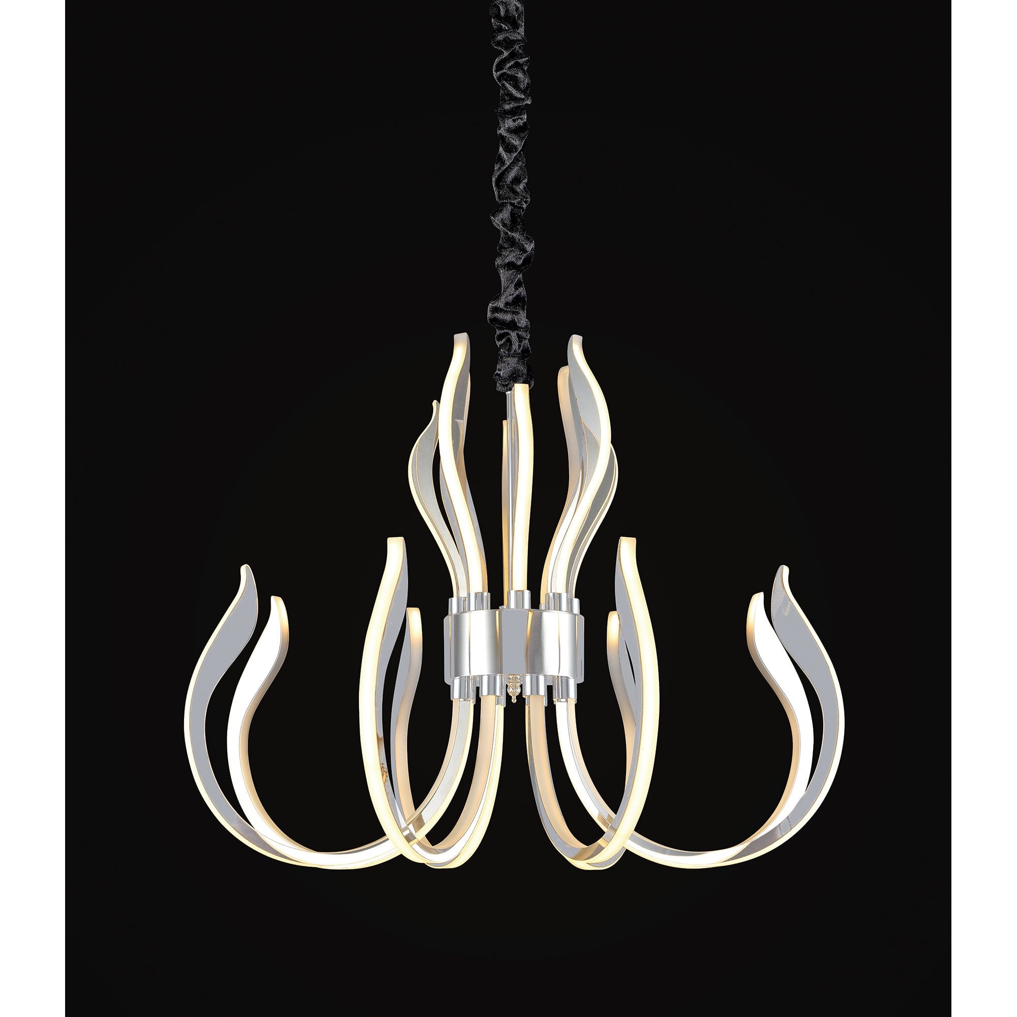 Versailles Ceiling LED Light 155W, 7461lm, 3000K Polished Chrome/White Acrylic, 3yrs Warranty