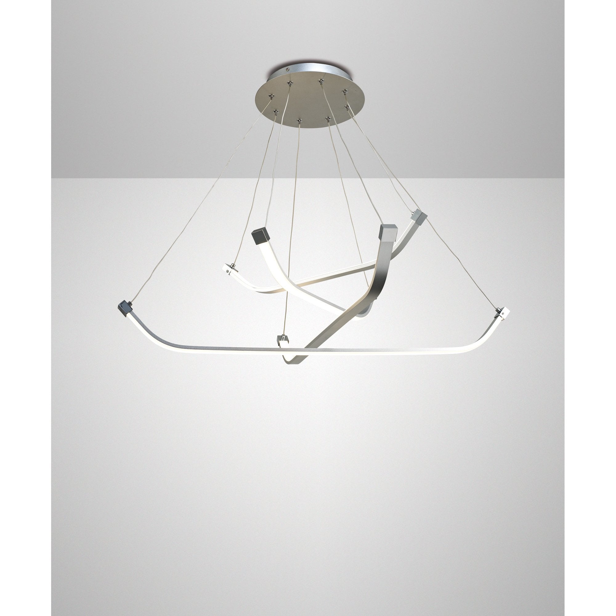 Papua Ceiling LED Light 36W, 2800lm, 3000K Polished Chrome/White Acrylic, 3yrs Warranty