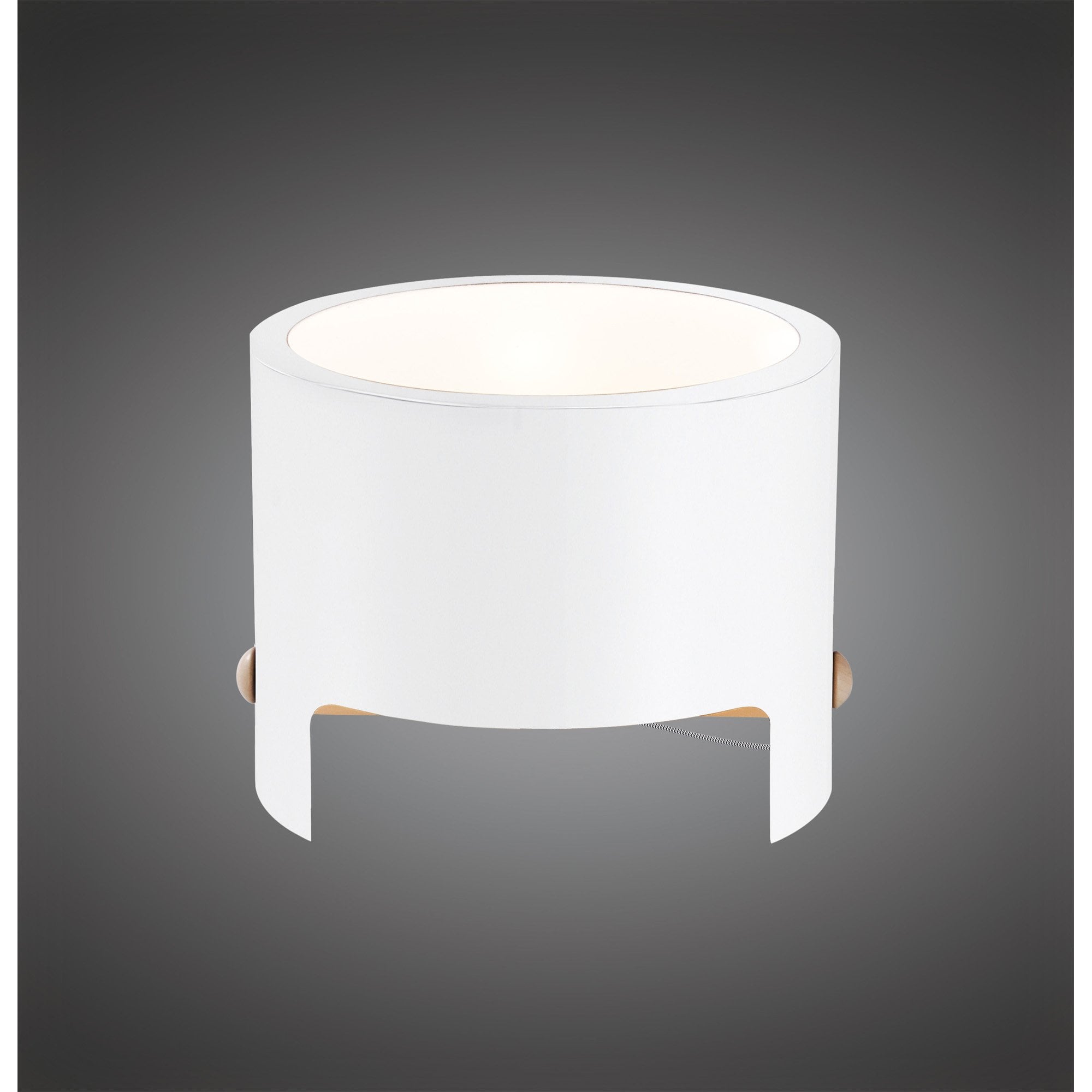 Cube Table Lamp Wide 1x40W, White Metal/Wood