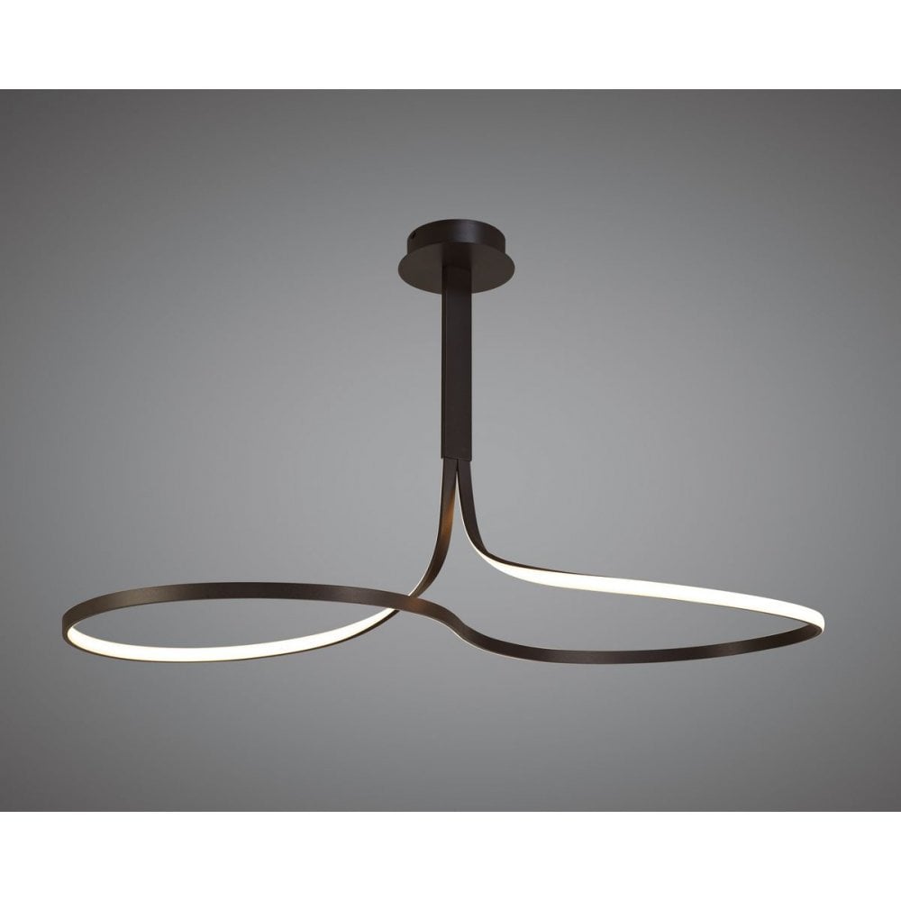 Nur BR XL Semi Ceiling 50W LED 2800K, 3900lm, Frosted Acrylic/Brown Oxide, 3yrs Warranty