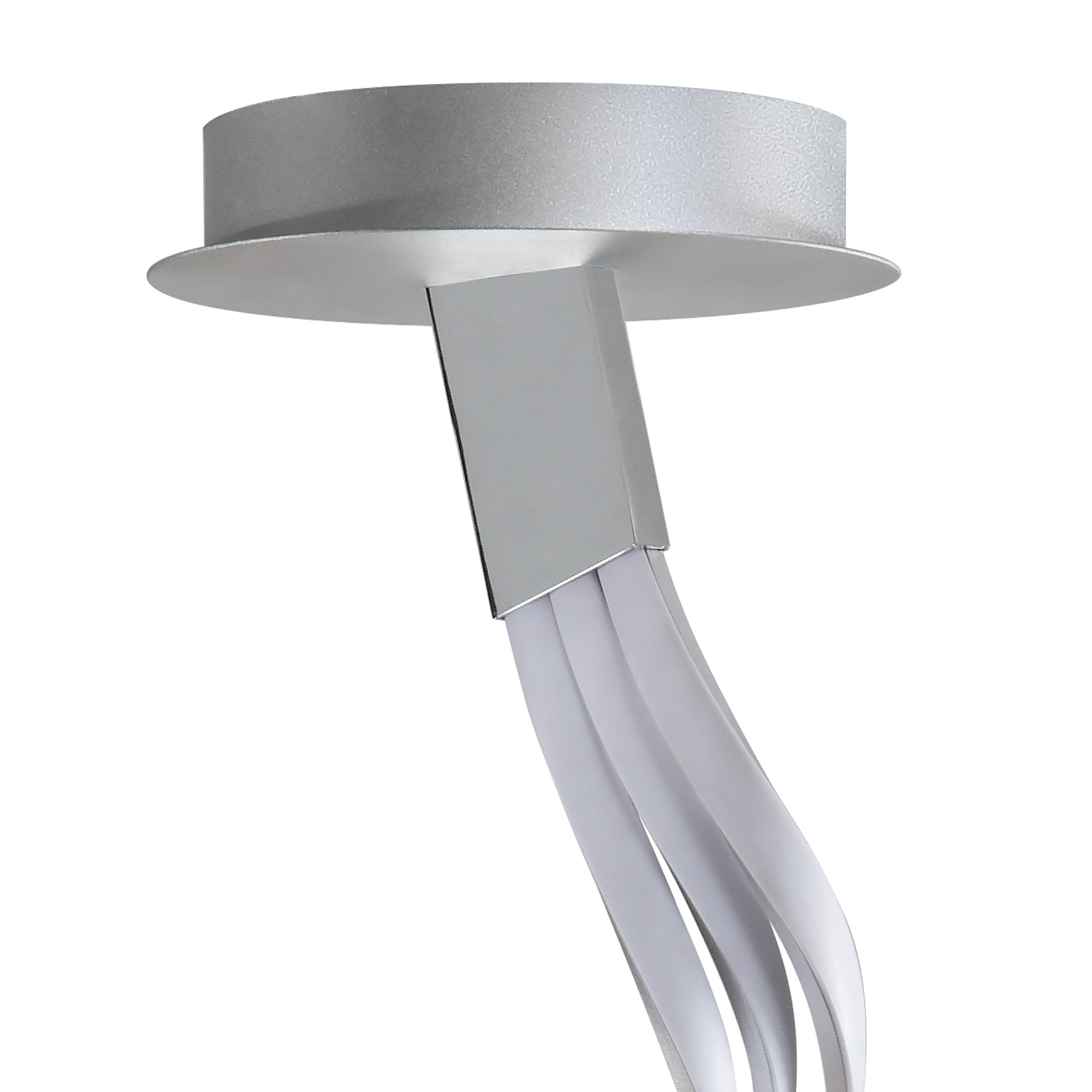 Nur XL Semi Ceiling 80W LED 3000K, 6200lm, Dimmable Silver/Frosted Acrylic/Polished Chrome, 3yrs Warranty