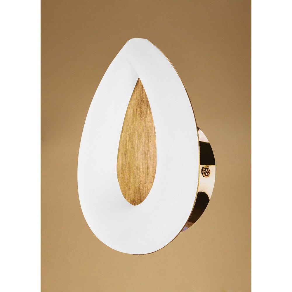 Juno Wall Lamp 5W LED 3000K, 450lm, Satin Gold/Frosted Acrylic/Gold, 3yrs Warranty