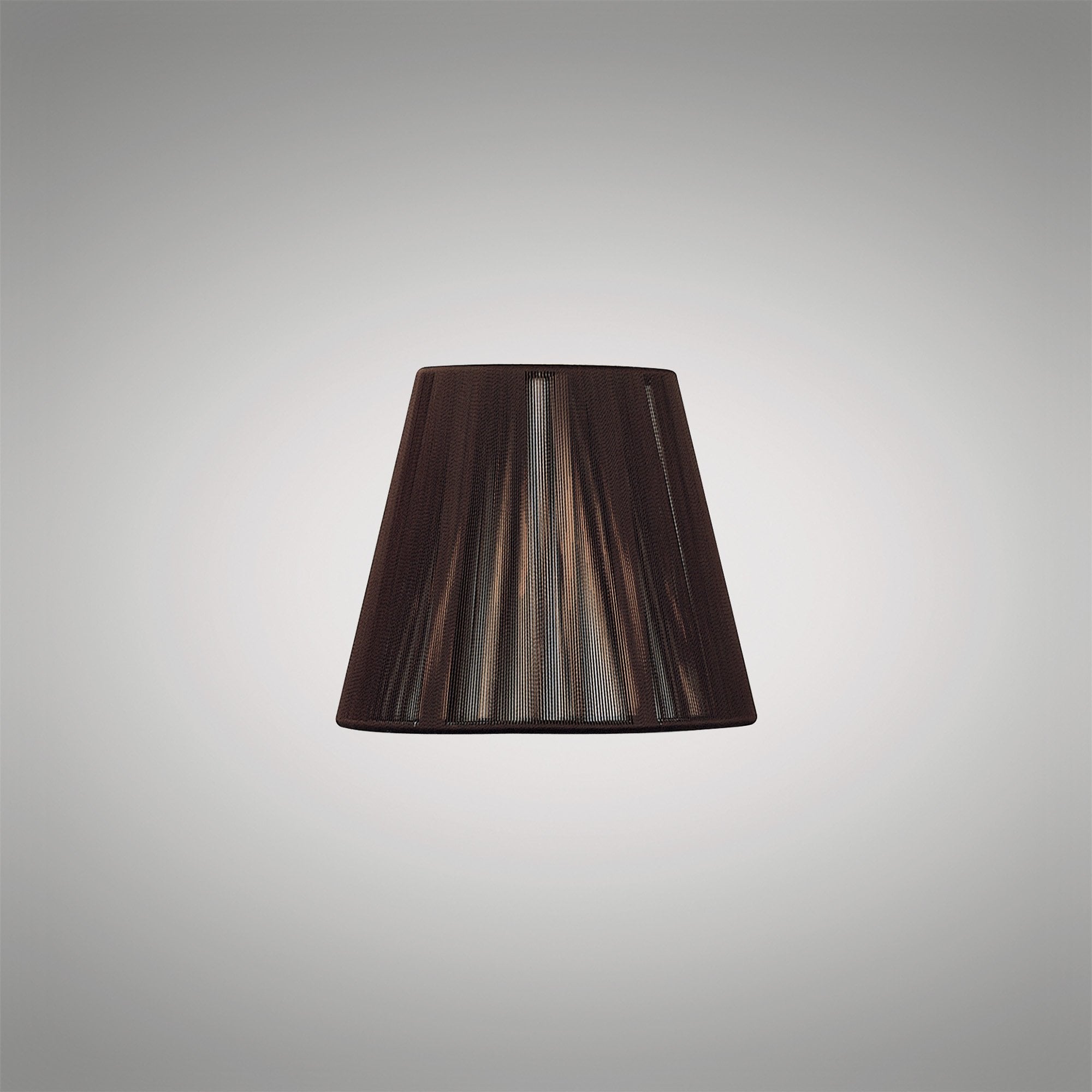 Clip On Silk String Shade Dark Brown 80/130mm x 110mm