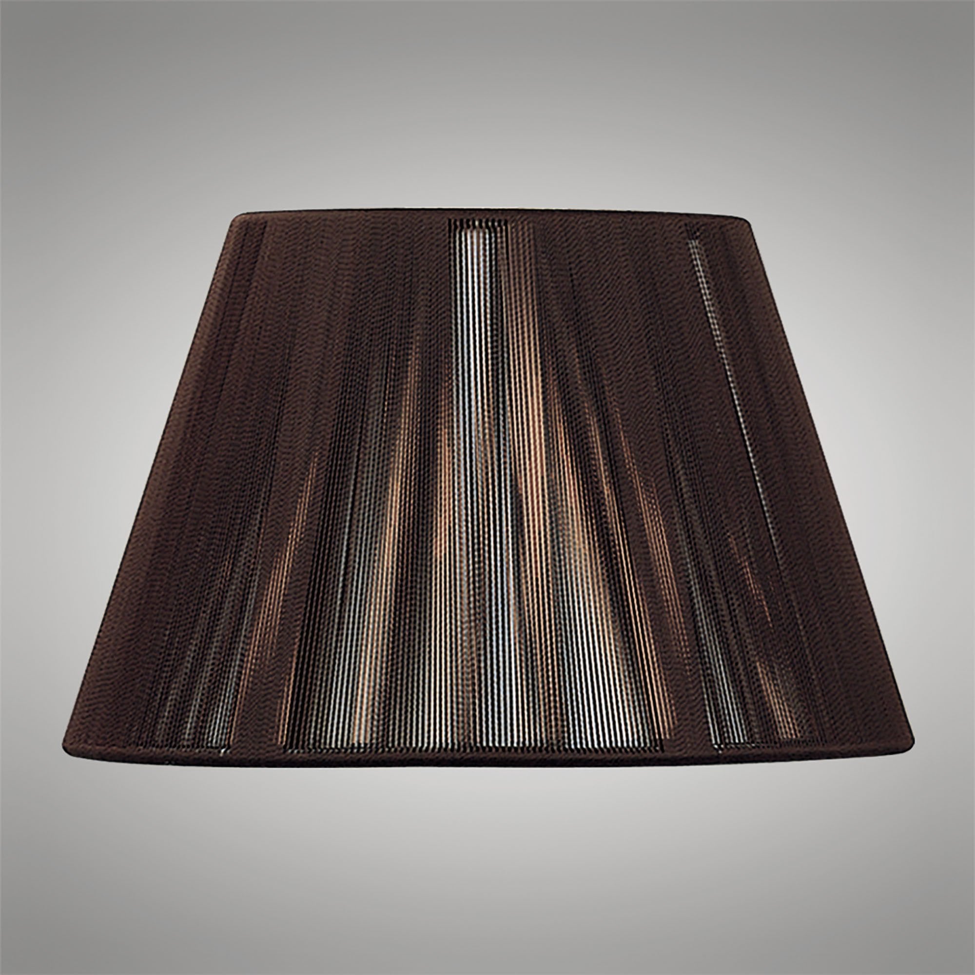 Silk String Shade Dark Brown 250/400mm x 250mm