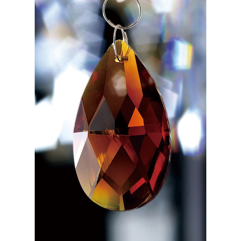 Crystal Pendalogue Without Ring Amber 38mm