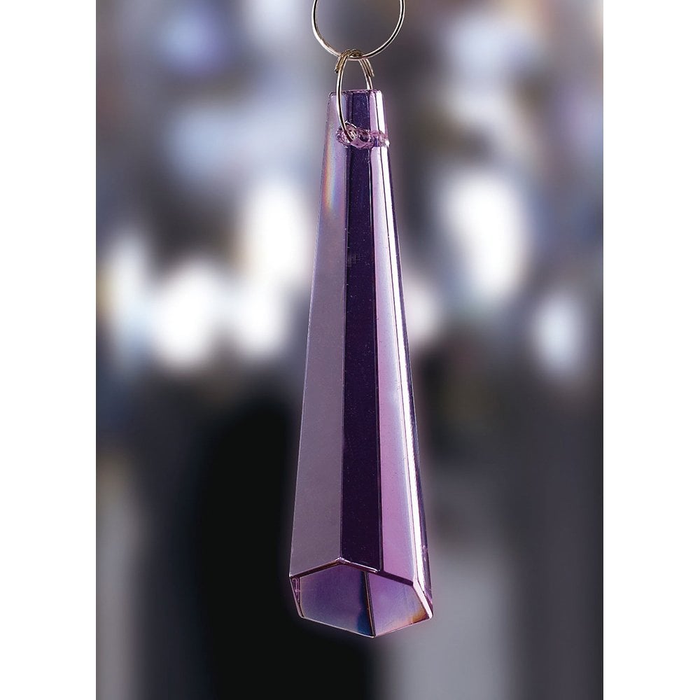 Crystal Hexagonal Drop Without Ring Lilac 62mm