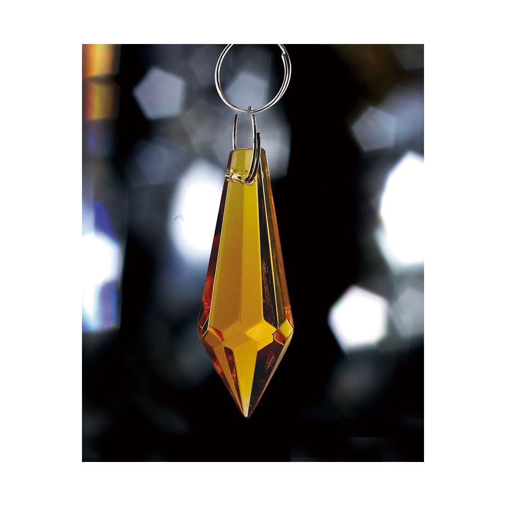 Crystal Drop Without Ring Amber 36mm