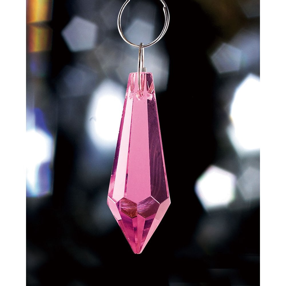 Crystal Drop Without Ring Pink 36mm