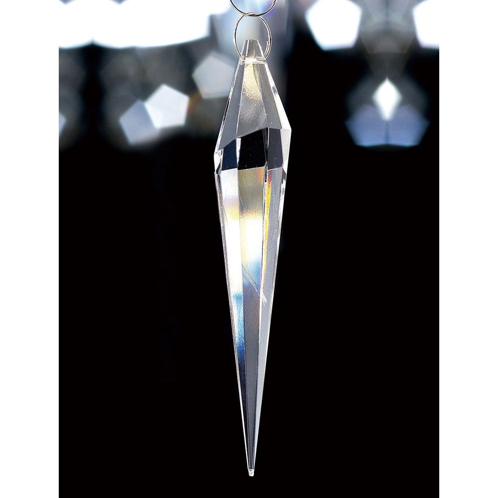 Crystal Icicle Without Ring Clear 91mm