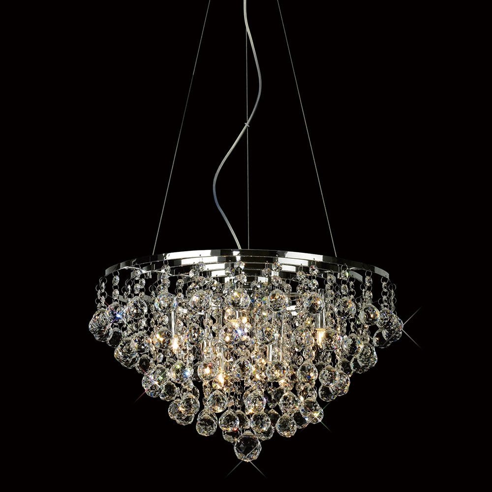 Atla Pendant 8 Light Polished Chrome/Crystal