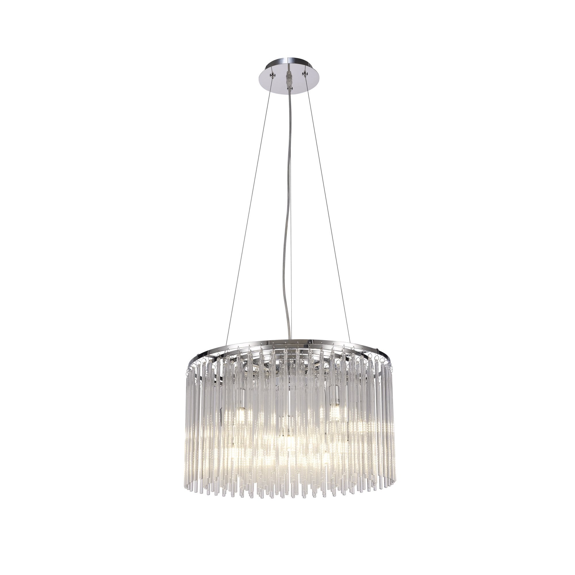 Zanthe Pendant Round 10 Light Polished Chrome/Clear Glass