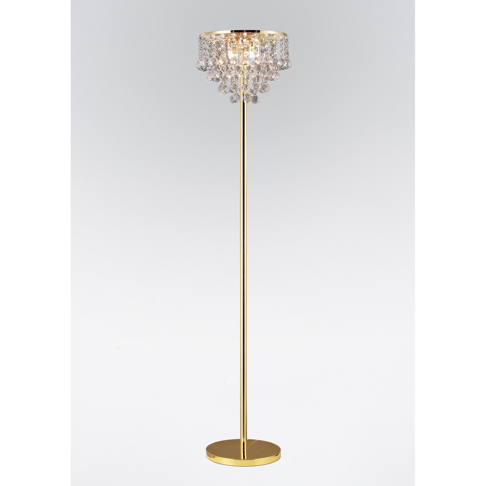 Atla Floor Lamp 4 Light French Gold/Crystal