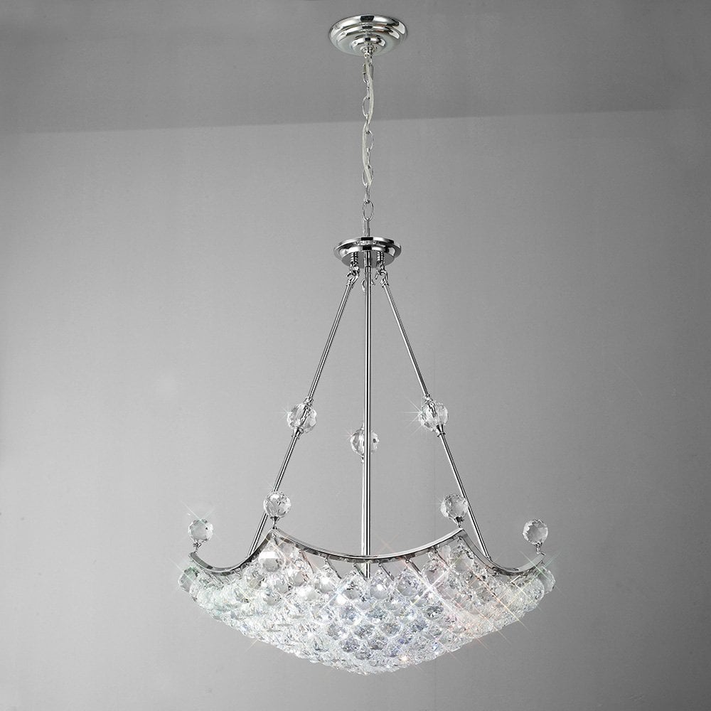 Cesto Polished Chrome/Crystal Pendant 10 Light