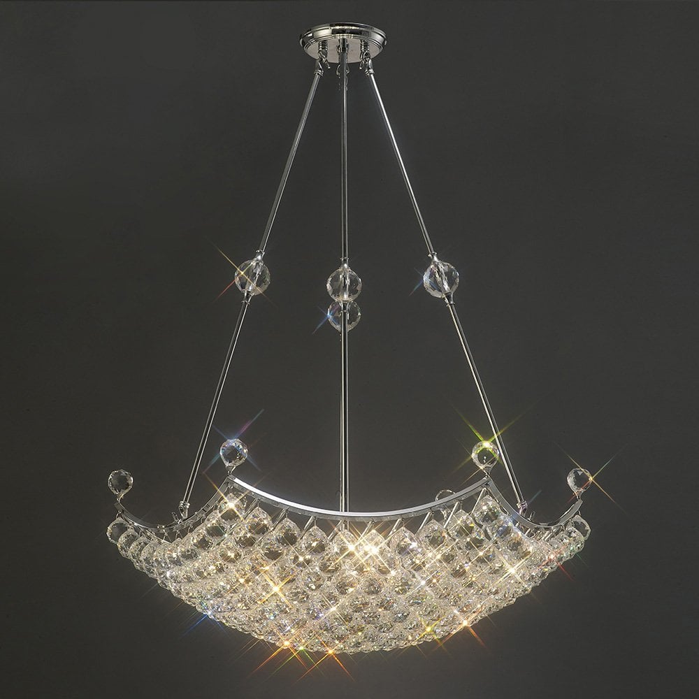 Cesto Pendant Grand 12 Light Polished Chrome/Crystal