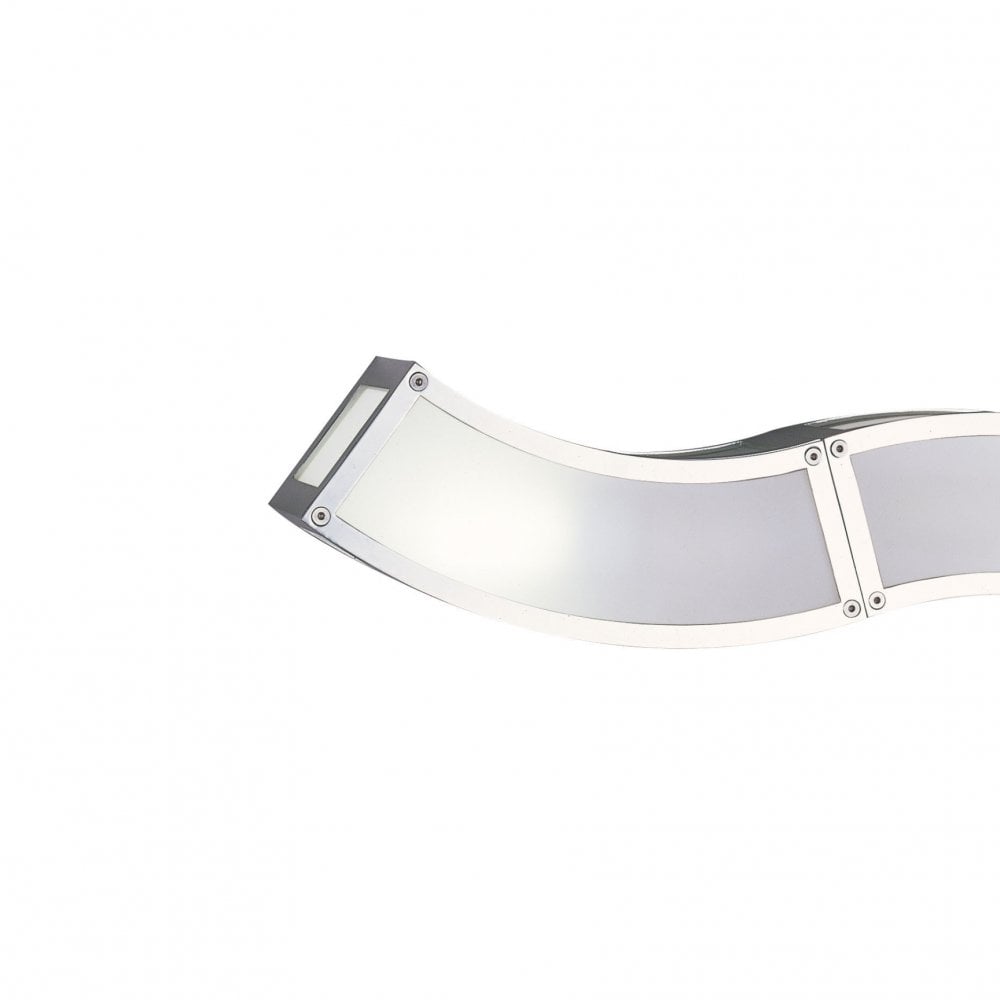 Duna E27 Wall Lamp 2 Light E27, Polished Chrome/White Acrylic