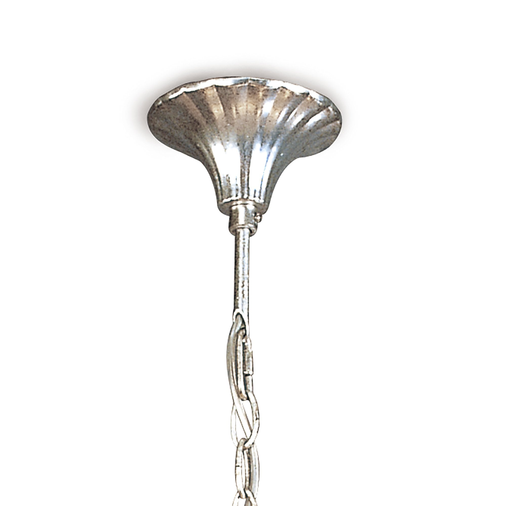 Paola Pendant 3 Light E14, Silver Painted With Cream Shades & Black Glass Droplets