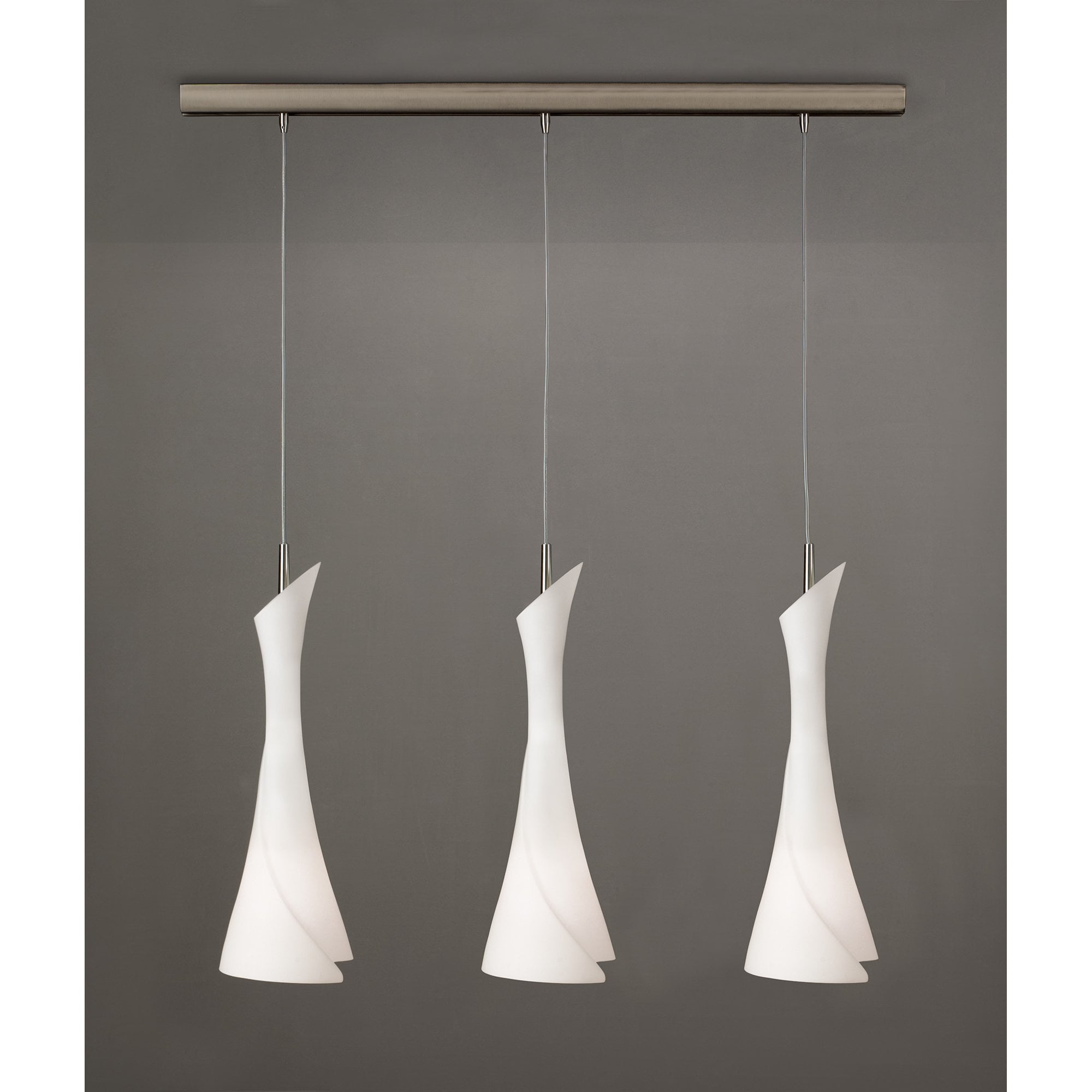 Zack Pendant 3 Light E27 Line, Satin Nickel