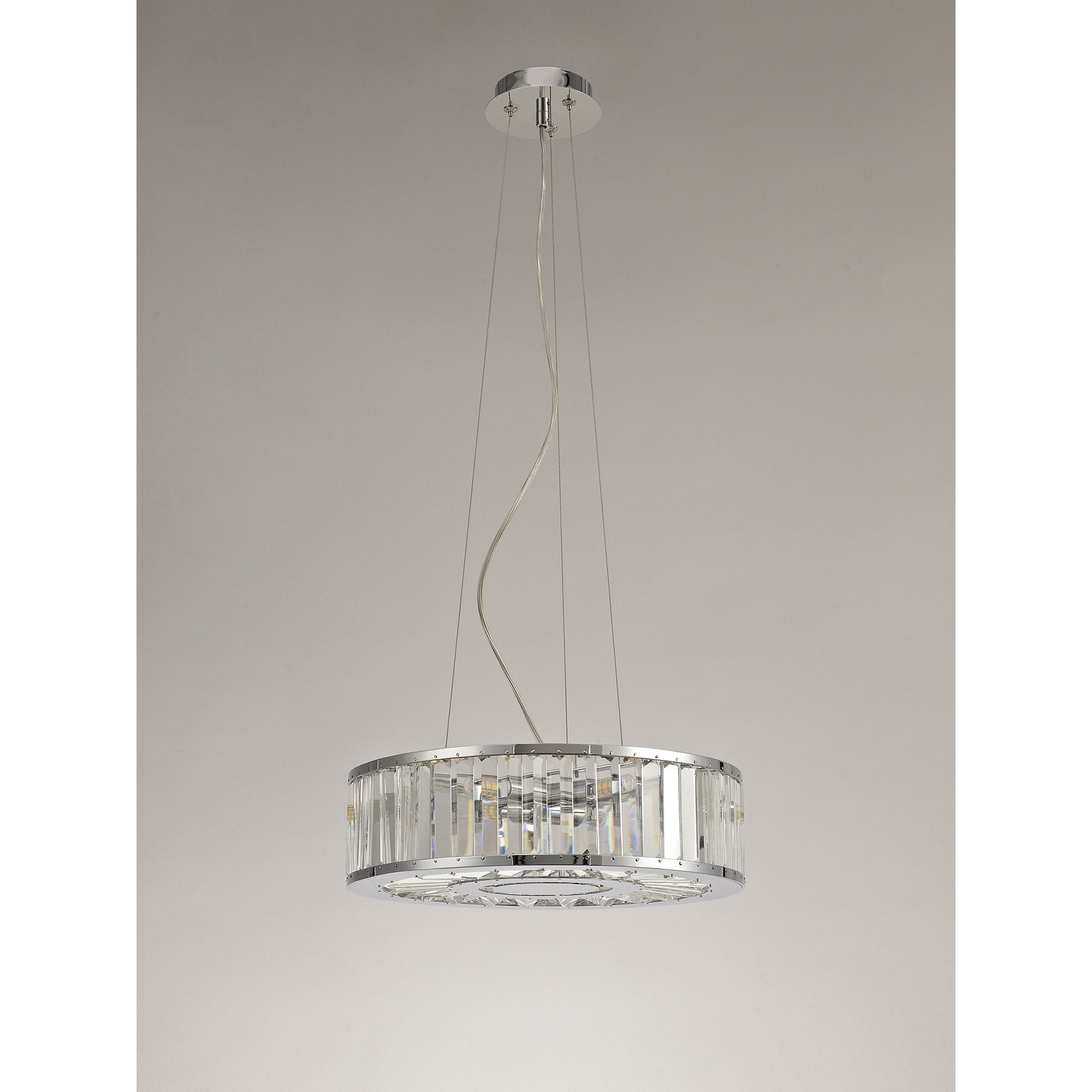 Torre Pendant 5 Light Polished Chrome/Crystal