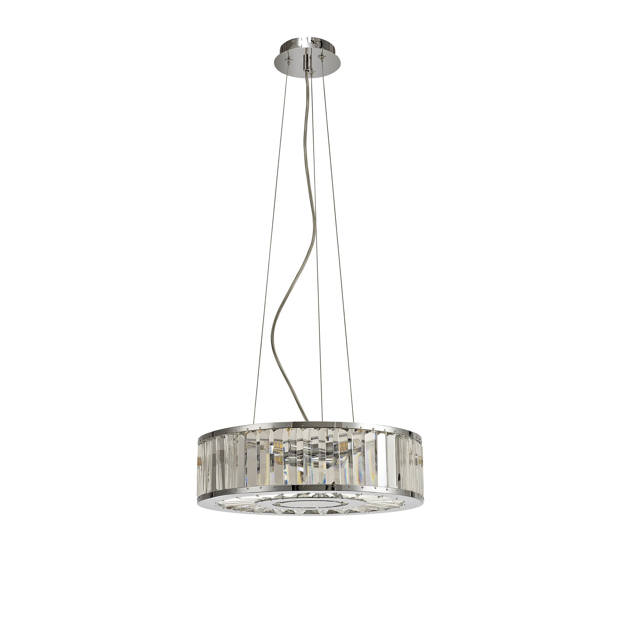 Torre Pendant 5 Light Polished Chrome/Crystal