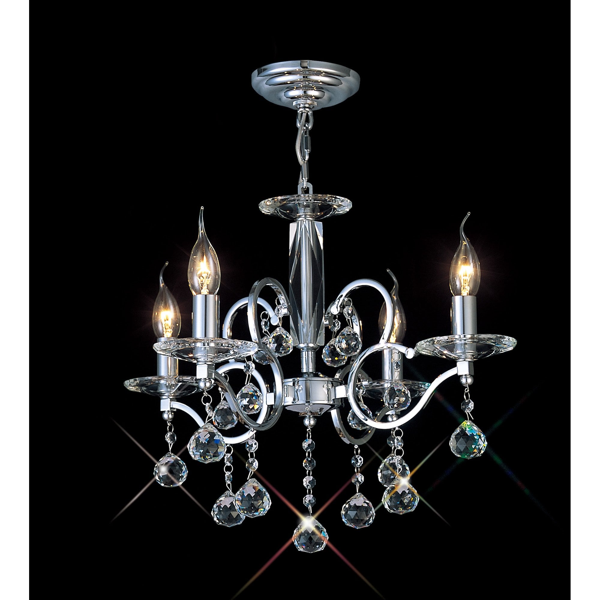 Zinta Pendant 4 Light Polished Chrome/Crystal