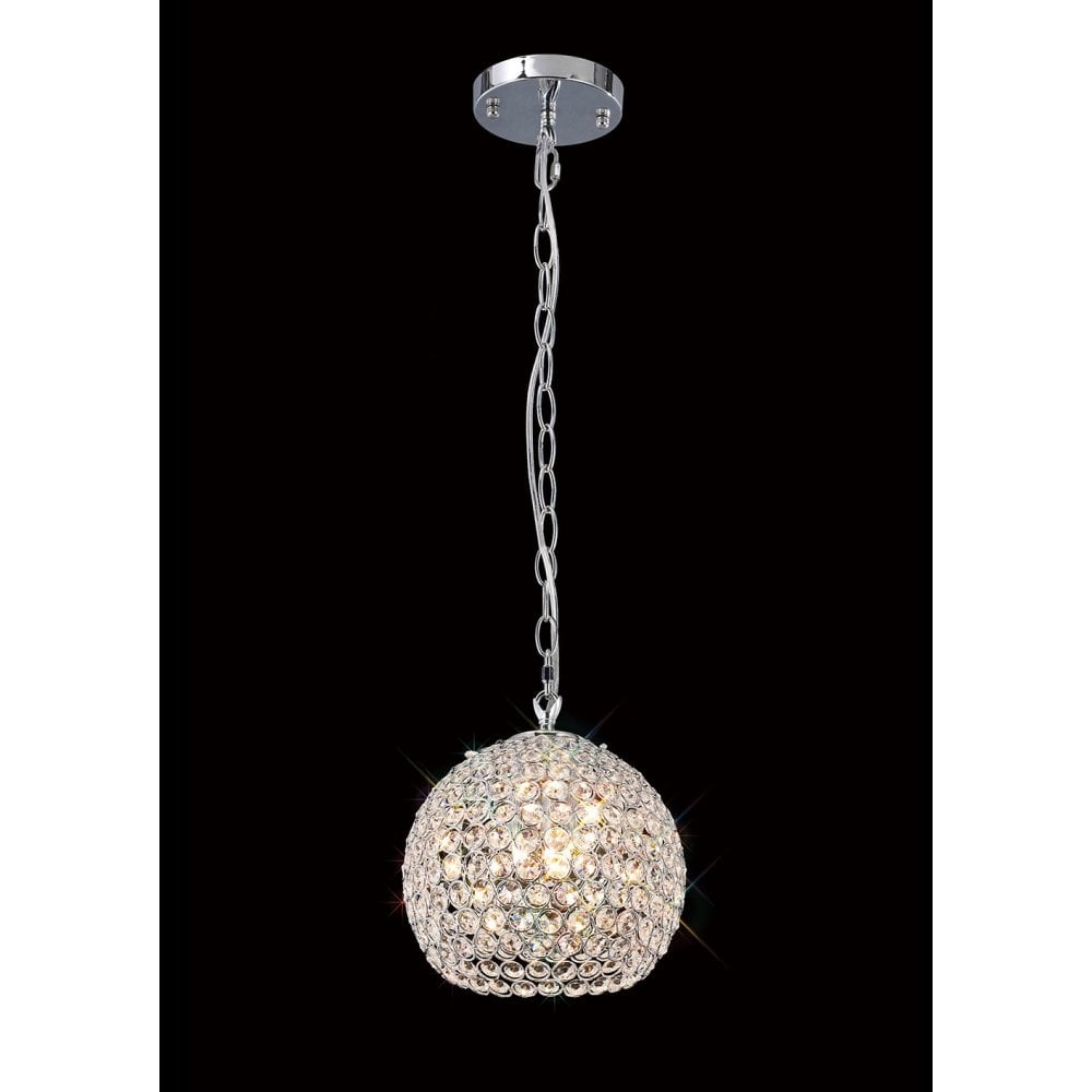 Ava Pendant 3 Light Polished Chrome / Crystal