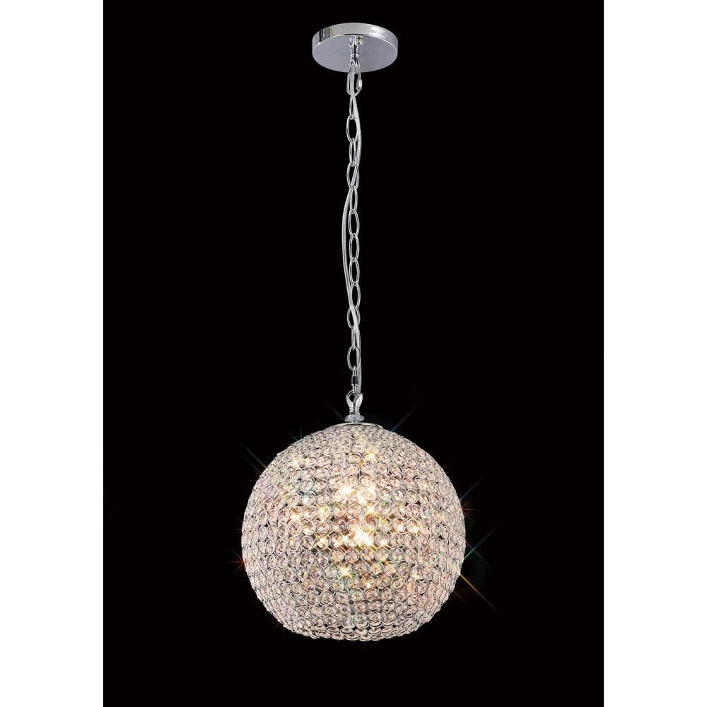 Ava Pendant 5 Light Polished Chrome / Crystal