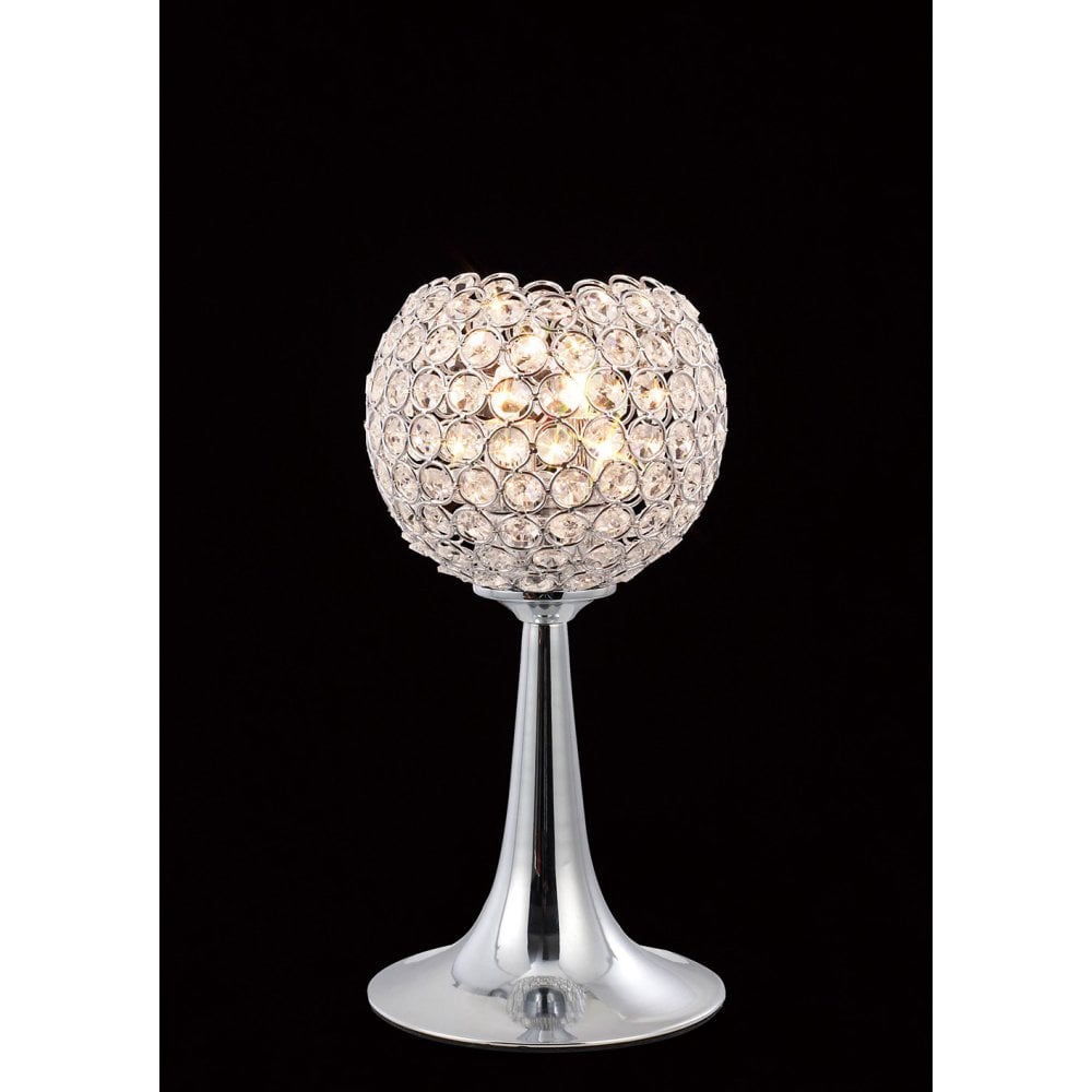 Ava Table Lamp 2 Light Polished Chrome/Crystal