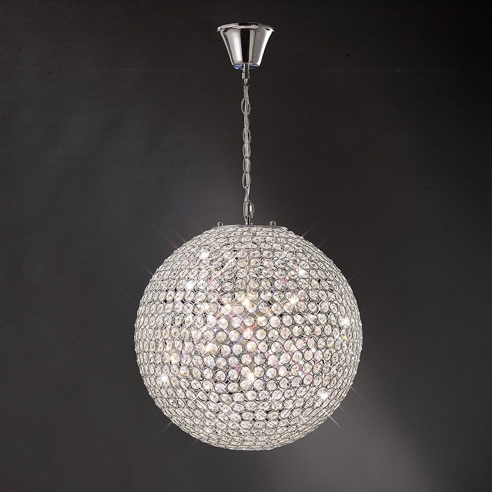 Ava Pendant 7 Light Polished Chrome / Crystal