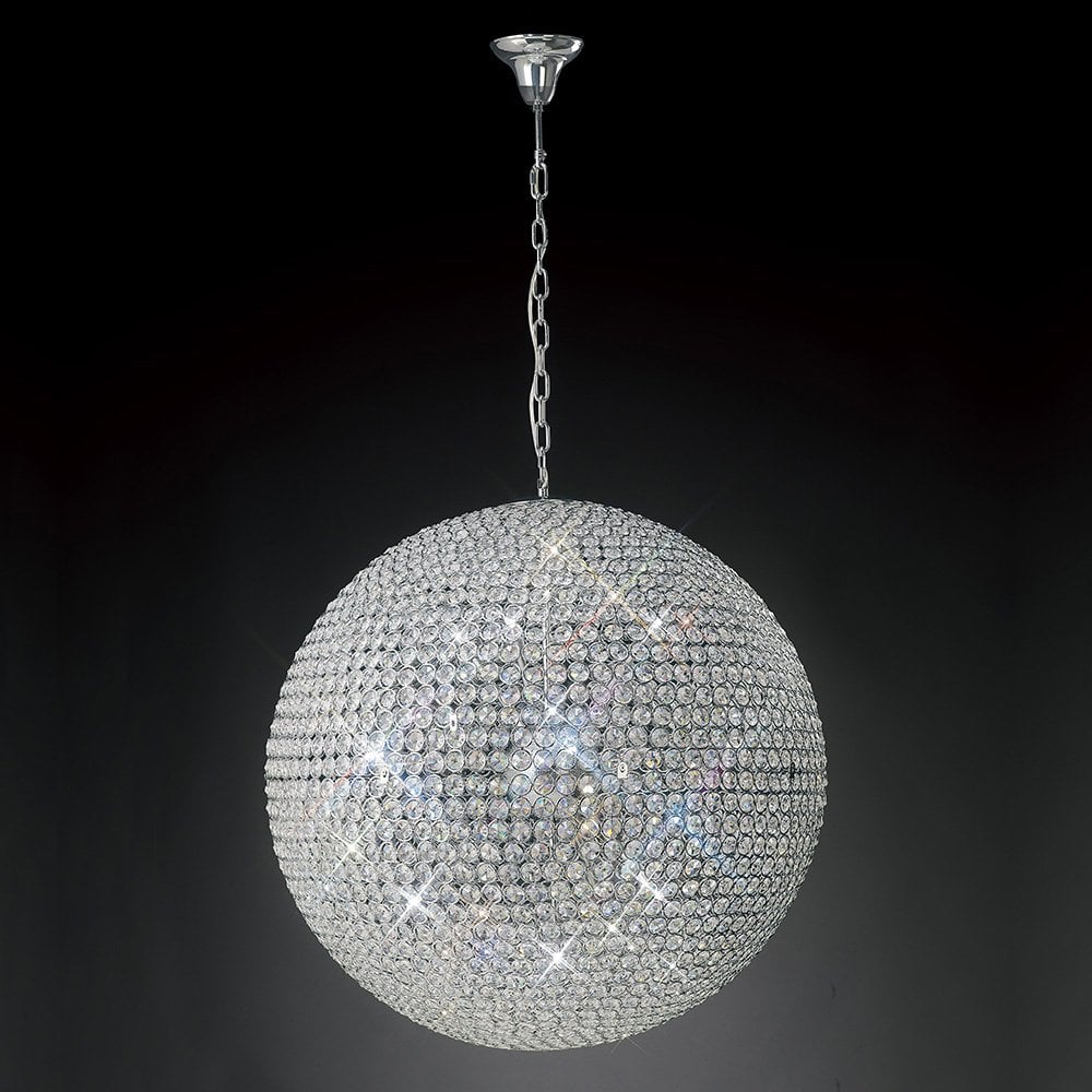 Ava Pendant 12 Light Polished Chrome / Crystal