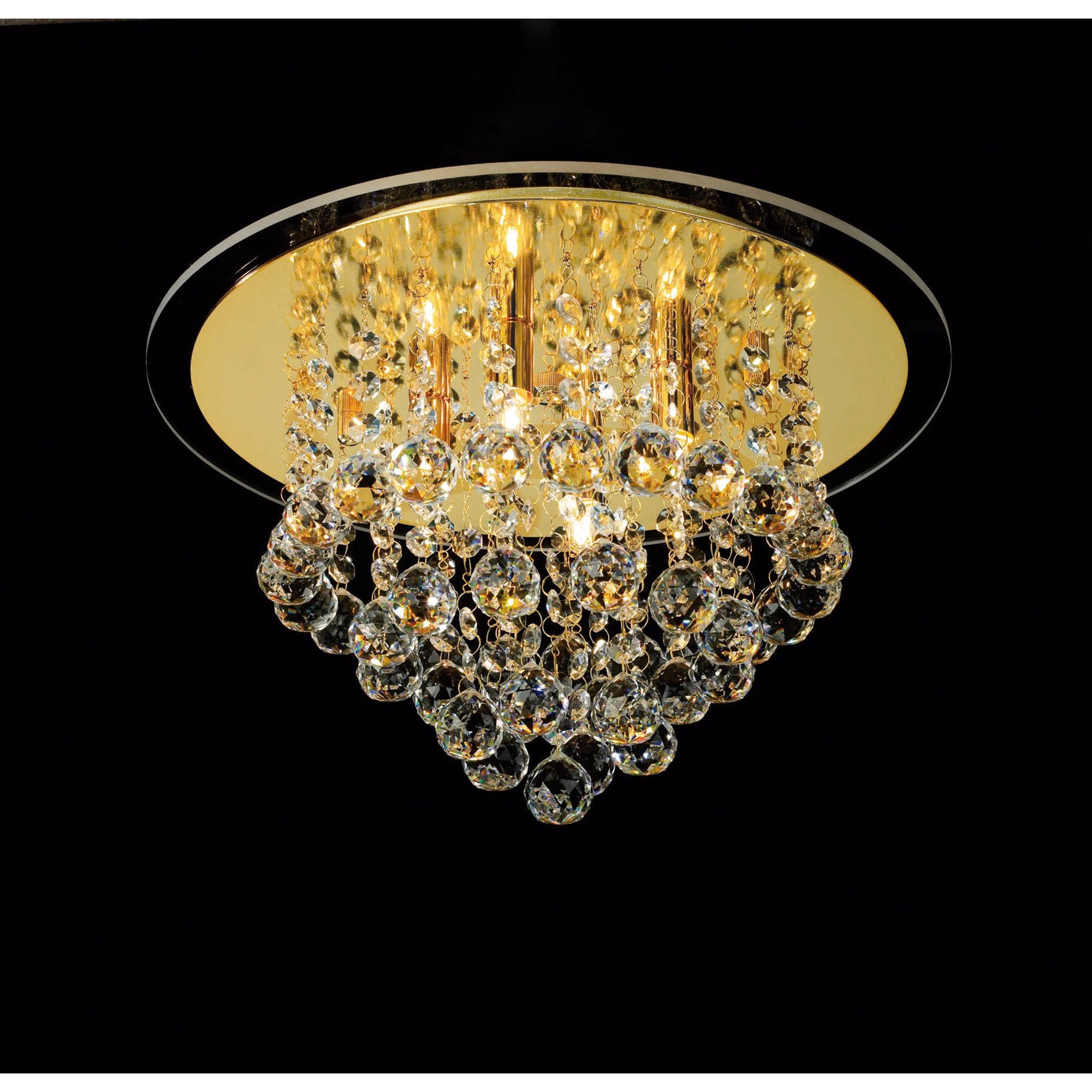 Atla Ceiling 4 Light French Gold/Crystal